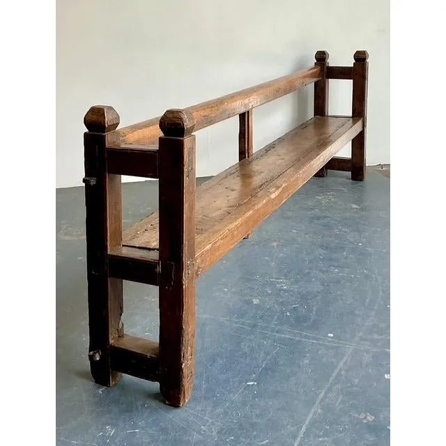 Vintage 18th Century Monumental Spanish Bench — additional photo 1