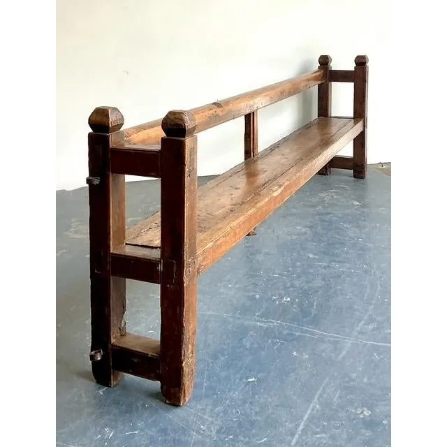 Vintage 18th Century Monumental Spanish Bench