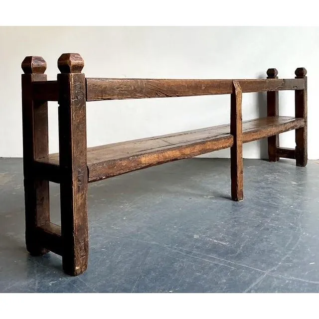 Vintage 18th Century Monumental Spanish Bench — additional photo 6