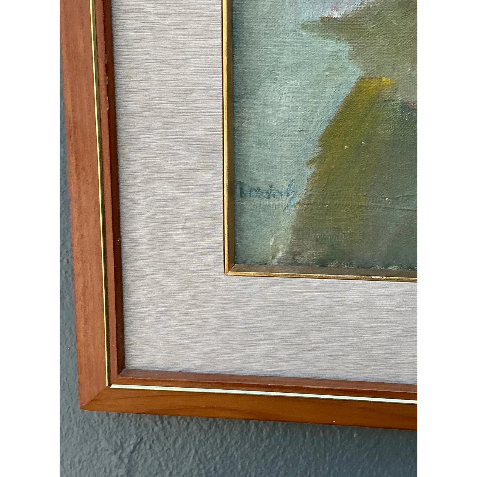 Vintage 1952 Original Oil Portrait on Board — additional photo 6