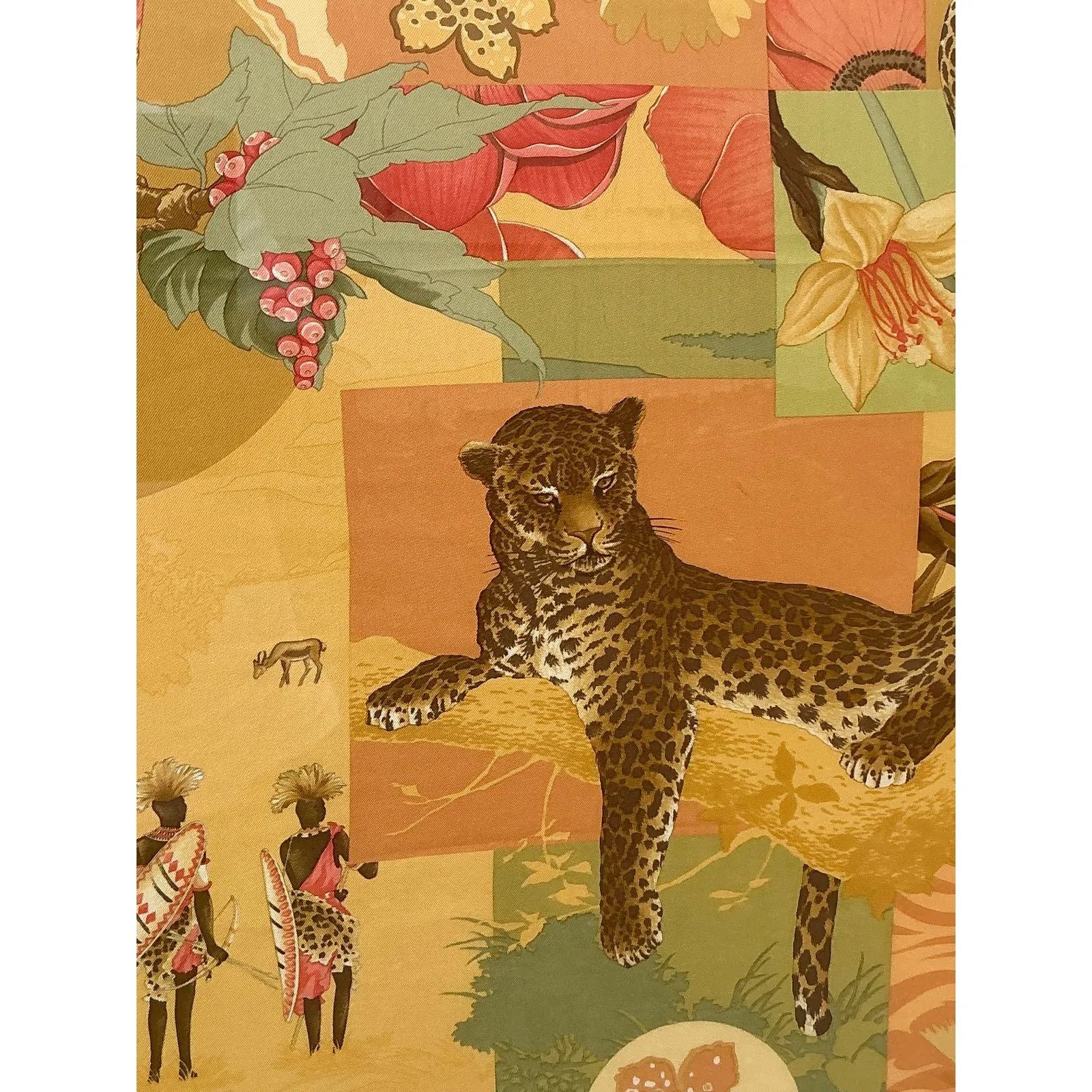 Vintage Italian Framed Salvatore Ferragamo Place Print Scarf — additional photo 3