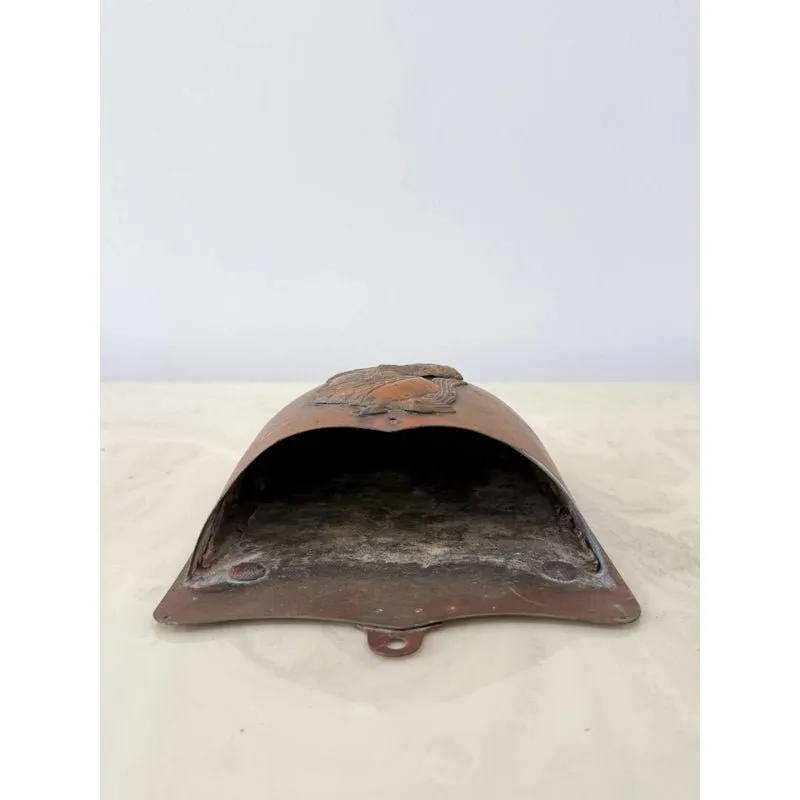 Vintage Embossed Copper Gladiator Wall Pocket — additional photo 5