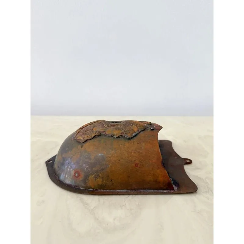 Vintage Embossed Copper Gladiator Wall Pocket — additional photo 5