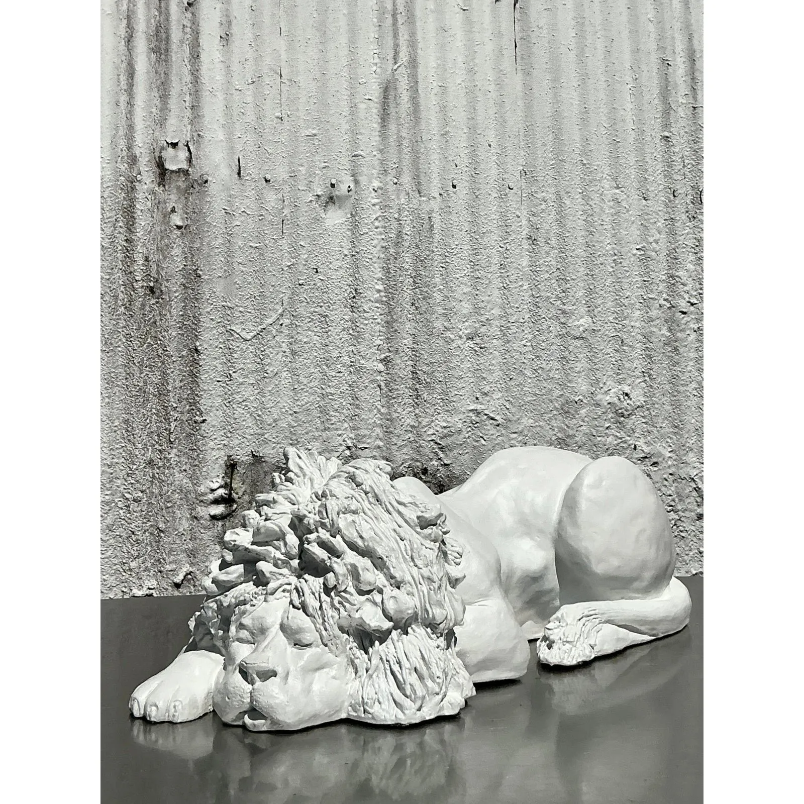 Vintage Boho 1974 Monumental Jaru Plaster Lion — additional photo 7