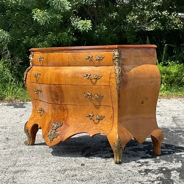 Vintage Regency Burl and Ormolu Commode — additional photo 3