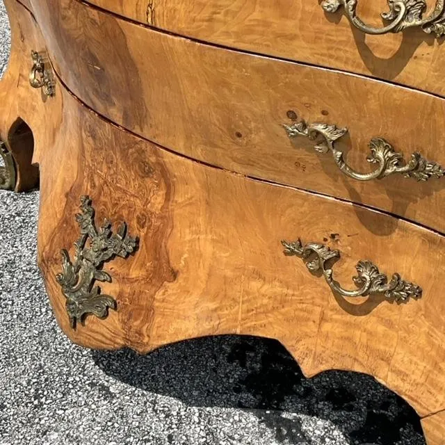 Vintage Regency Burl and Ormolu Commode — additional photo 8