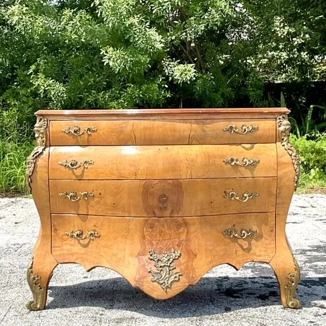 Vintage Regency Burl and Ormolu Commode — additional photo 4