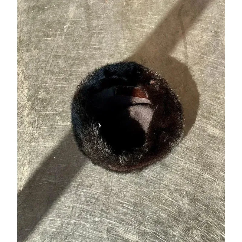 Vintage Genuine Mink Fur Hat — additional photo 5
