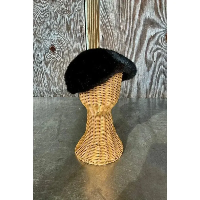 Vintage Genuine Mink Fur Hat — additional photo 4