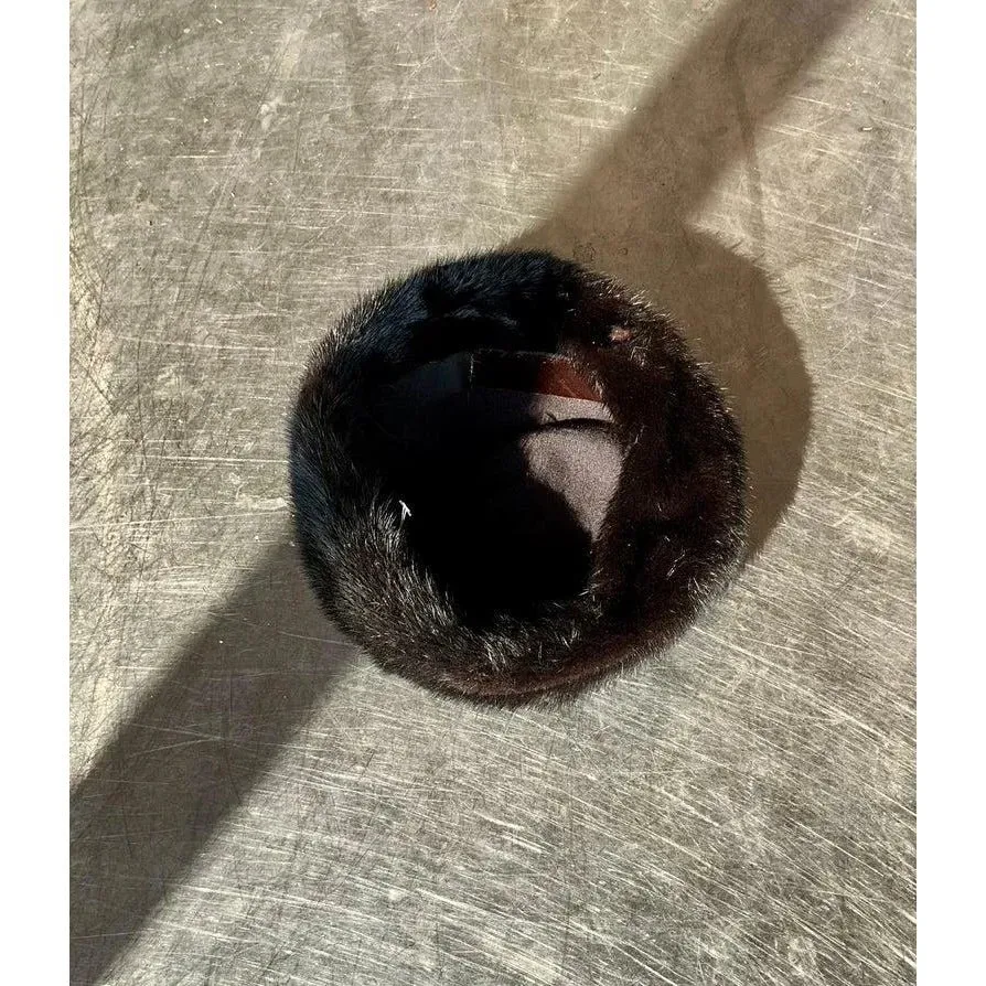 Vintage Genuine Mink Fur Hat — additional photo 6