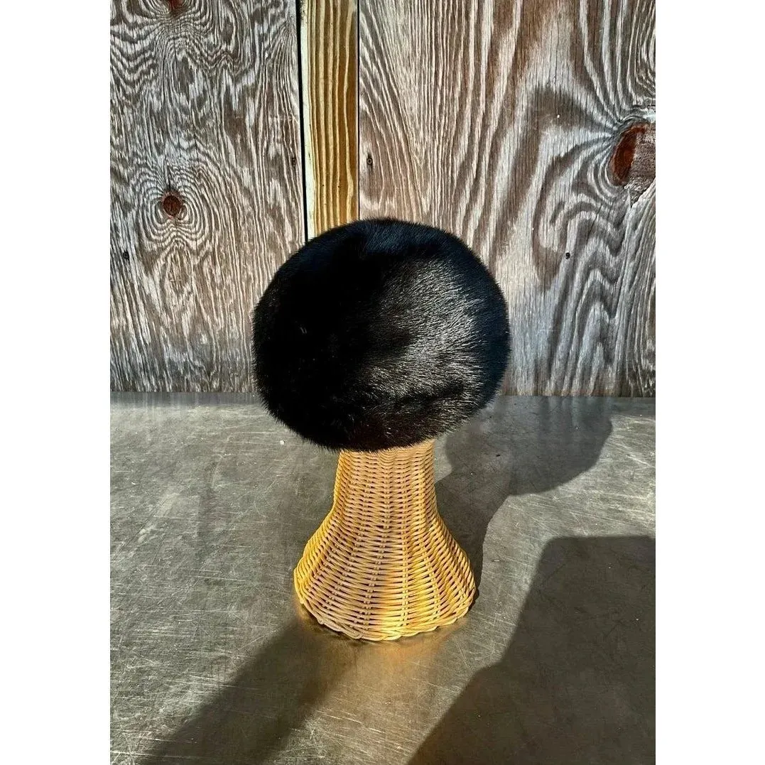 Vintage Genuine Mink Fur Hat — additional photo 8