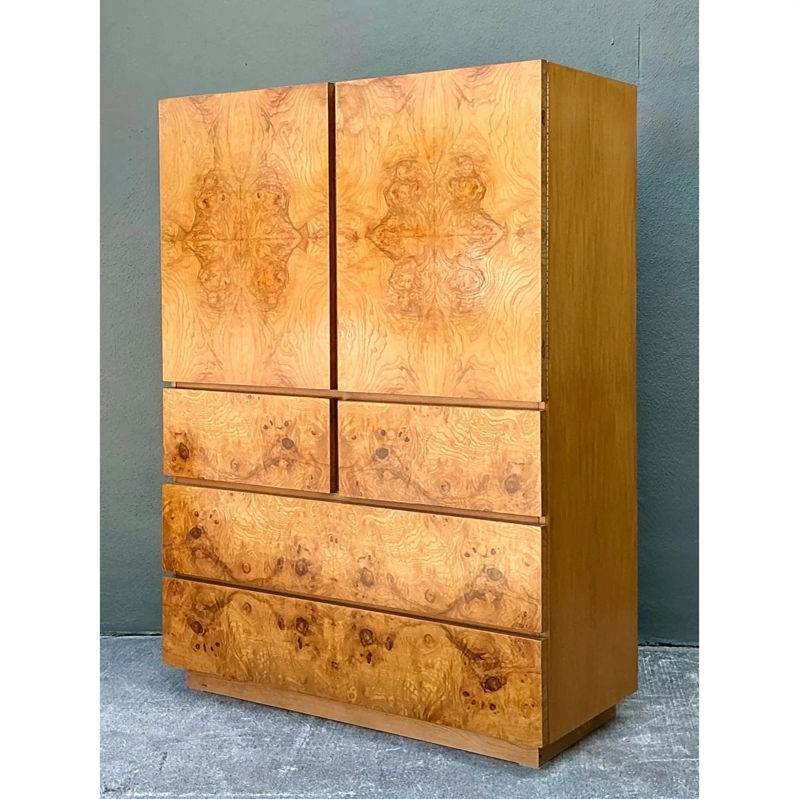 Vintage Lane Altavista Burl Wood Armoire — additional photo 2