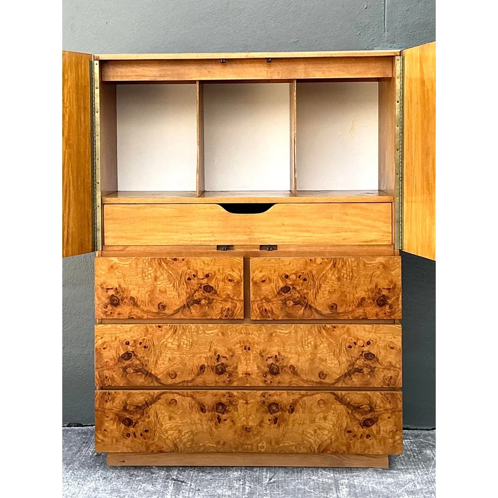 Vintage Lane Altavista Burl Wood Armoire — additional photo 8