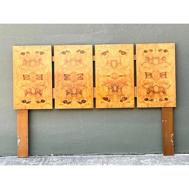 Vintage Lane Altavista Book Matched Burl Wood Full Headboard — additional photo 8