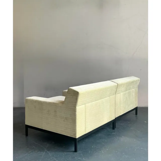 Vintage Boho Christian Liagre Upholstered Arm Chairs - A Pair — additional photo 4