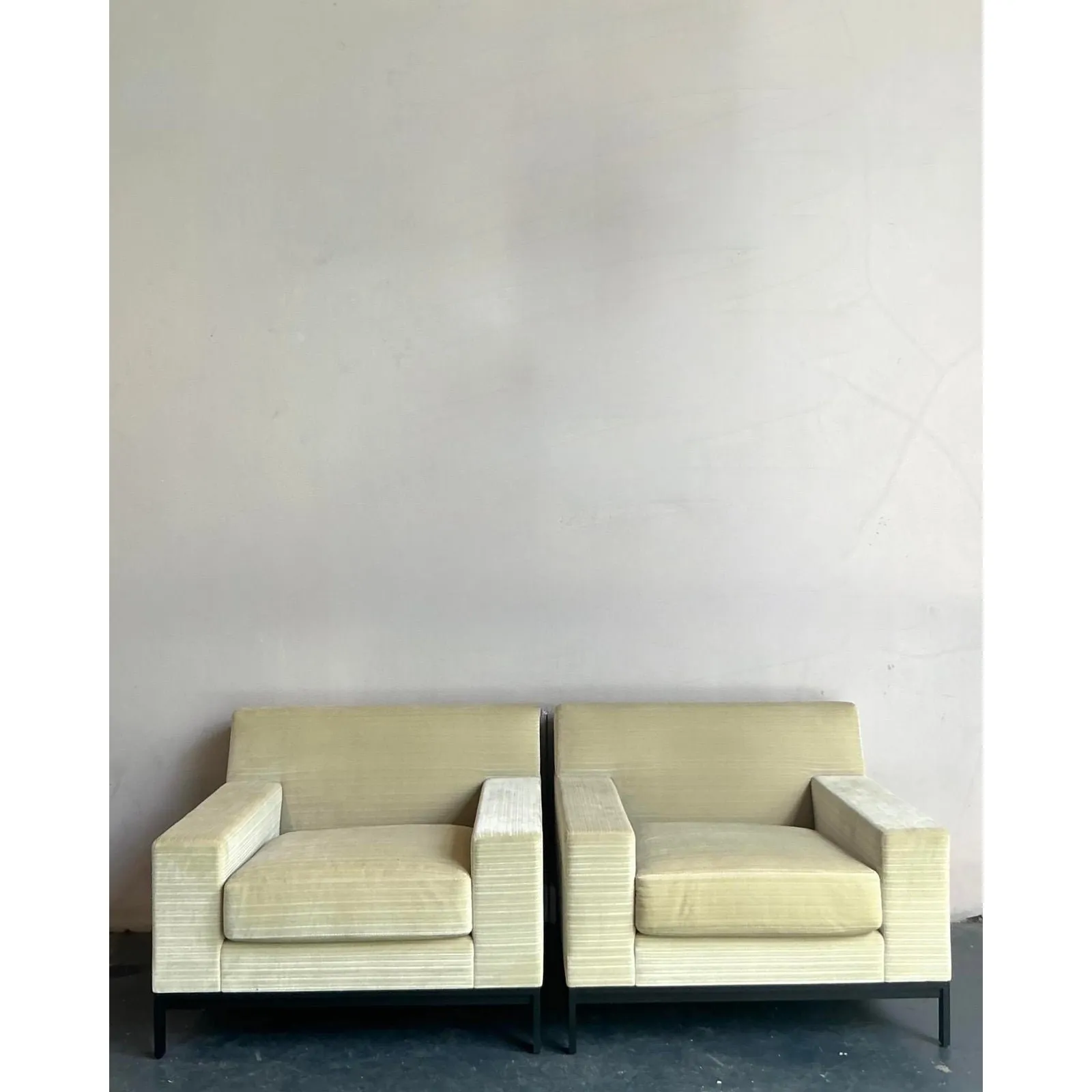 Vintage Boho Christian Liagre Upholstered Arm Chairs - A Pair — additional photo 7