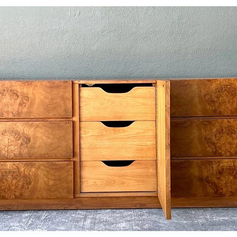 Vintage Lane Book Matched Burl Wood Credenza — additional photo 5