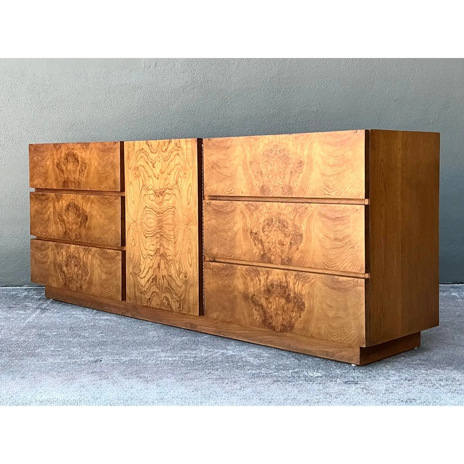Vintage Lane Book Matched Burl Wood Credenza — additional photo 3