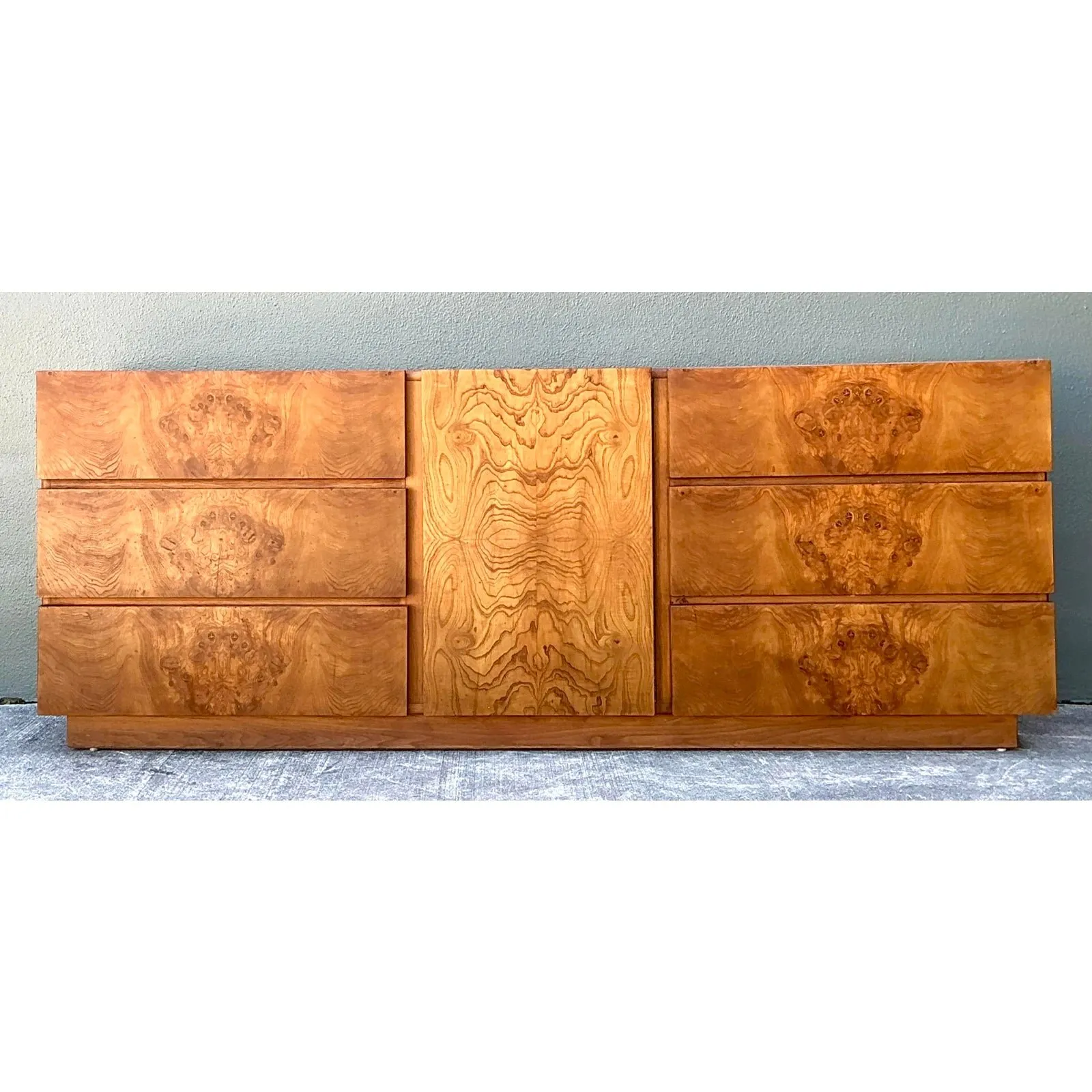 Vintage Lane Book Matched Burl Wood Credenza — additional photo 4