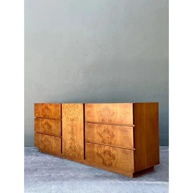 Vintage Lane Book Matched Burl Wood Credenza — additional photo 1