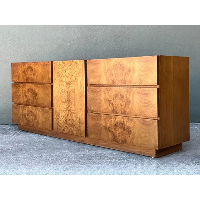 Vintage Lane Book Matched Burl Wood Credenza — additional photo 7