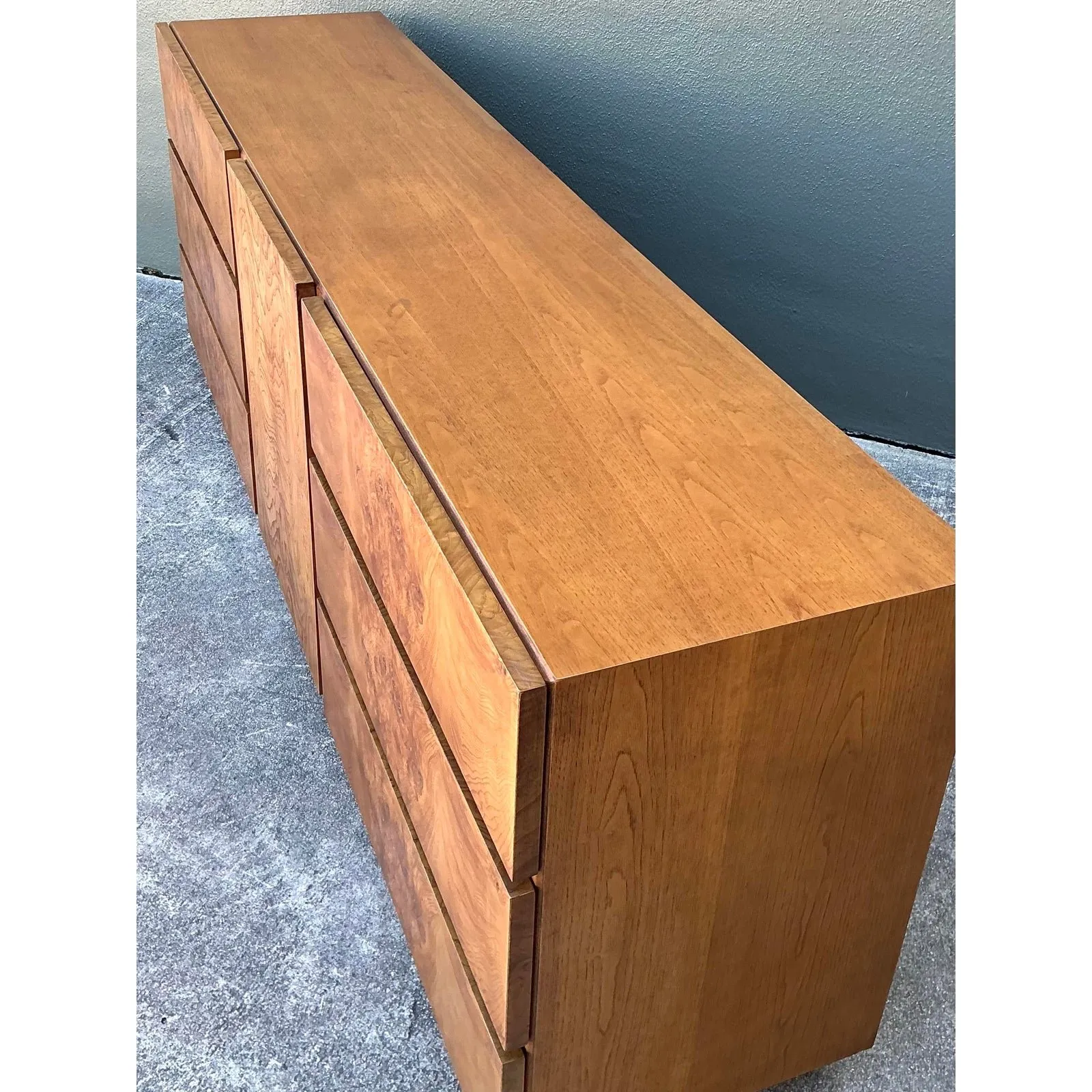 Vintage Lane Book Matched Burl Wood Credenza — additional photo 8