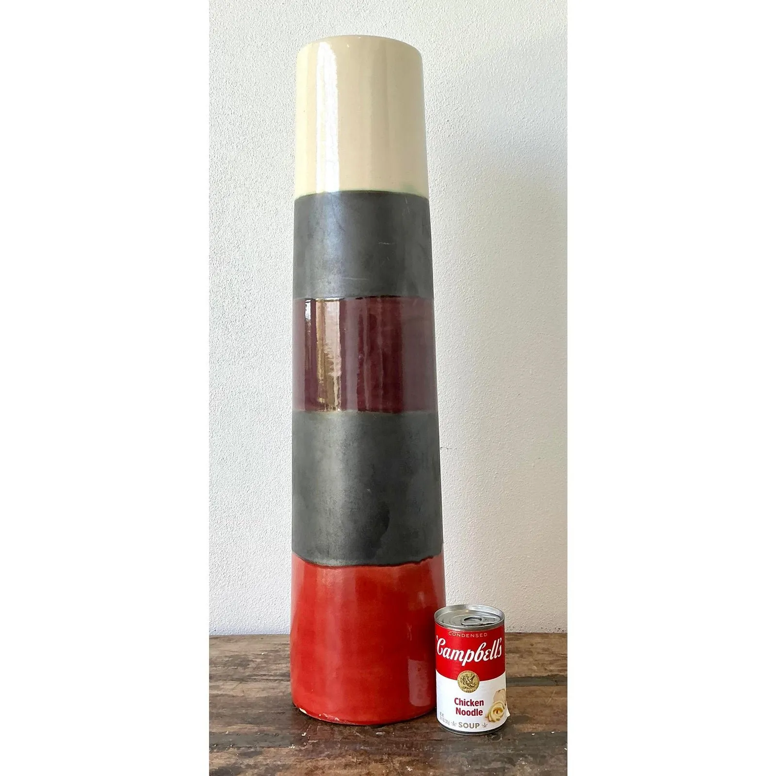 Vintage Original Studio Pottery Vase - Pottery, 5.25W x 25.5H — additional photo 5