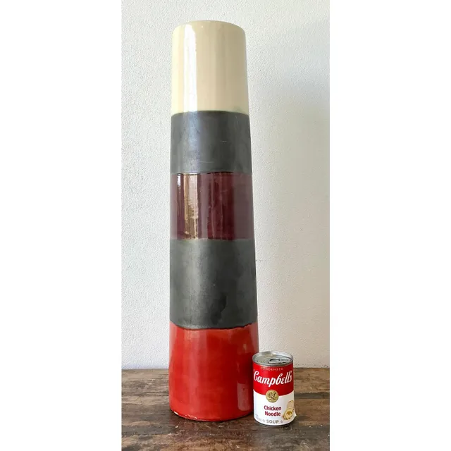 Vintage Original Studio Pottery Vase - Pottery, 5.25W x 25.5H — additional photo 5