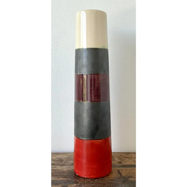 Vintage Original Studio Pottery Vase - Pottery, 5.25W x 25.5H — additional photo 7