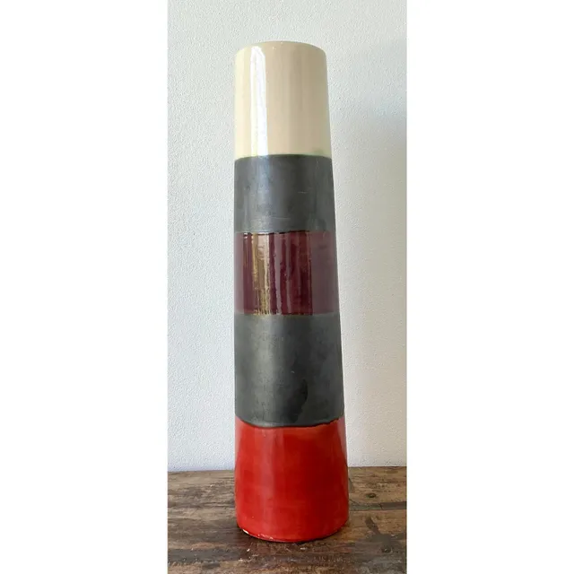 Vintage Original Studio Pottery Vase - Pottery, 5.25W x 25.5H — additional photo 8