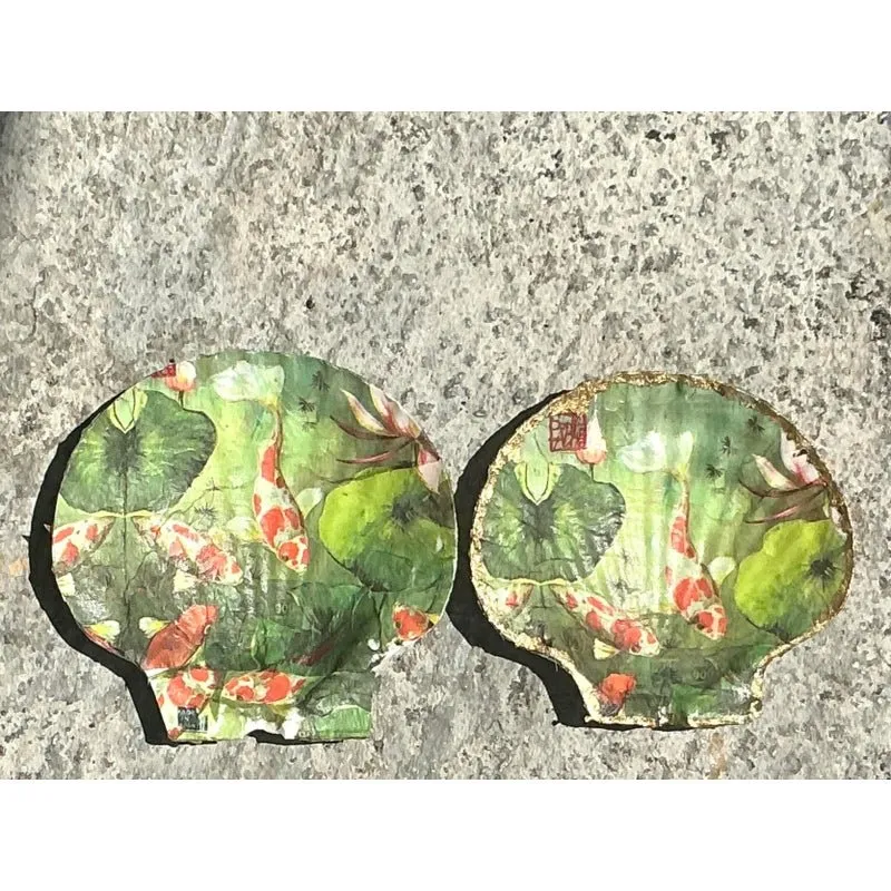 Vintage Boho Decoupage Oyster Shells - Set of 2 — additional photo 4