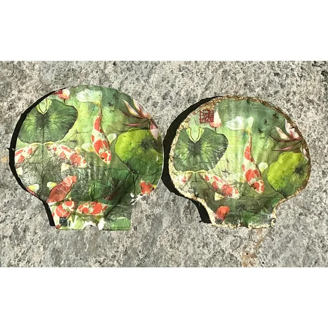 Vintage Boho Decoupage Oyster Shells - Set of 2 — additional photo 6