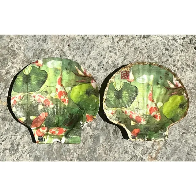 Vintage Boho Decoupage Oyster Shells - Set of 2 — additional photo 8