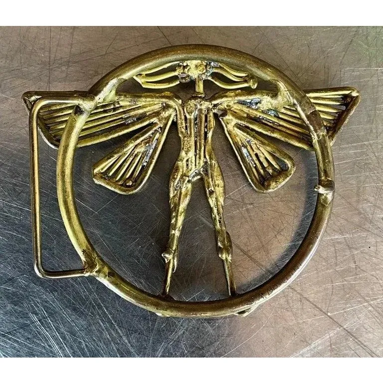 Vintage Mid Century Modern Belt Buckle Signed by Joseph Burlini — additional photo 7