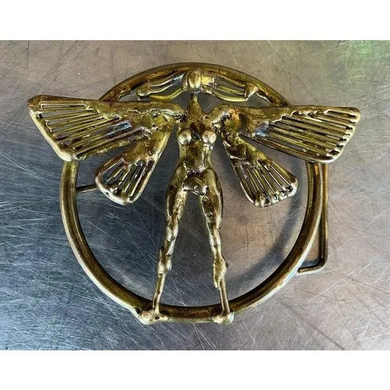 Vintage Mid Century Modern Belt Buckle Signed by Joseph Burlini — additional photo 8