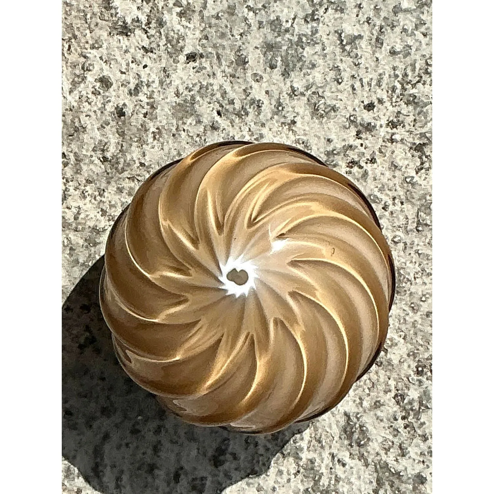 Vintage Regency Blown Glass Swirl Sphere — additional photo 2