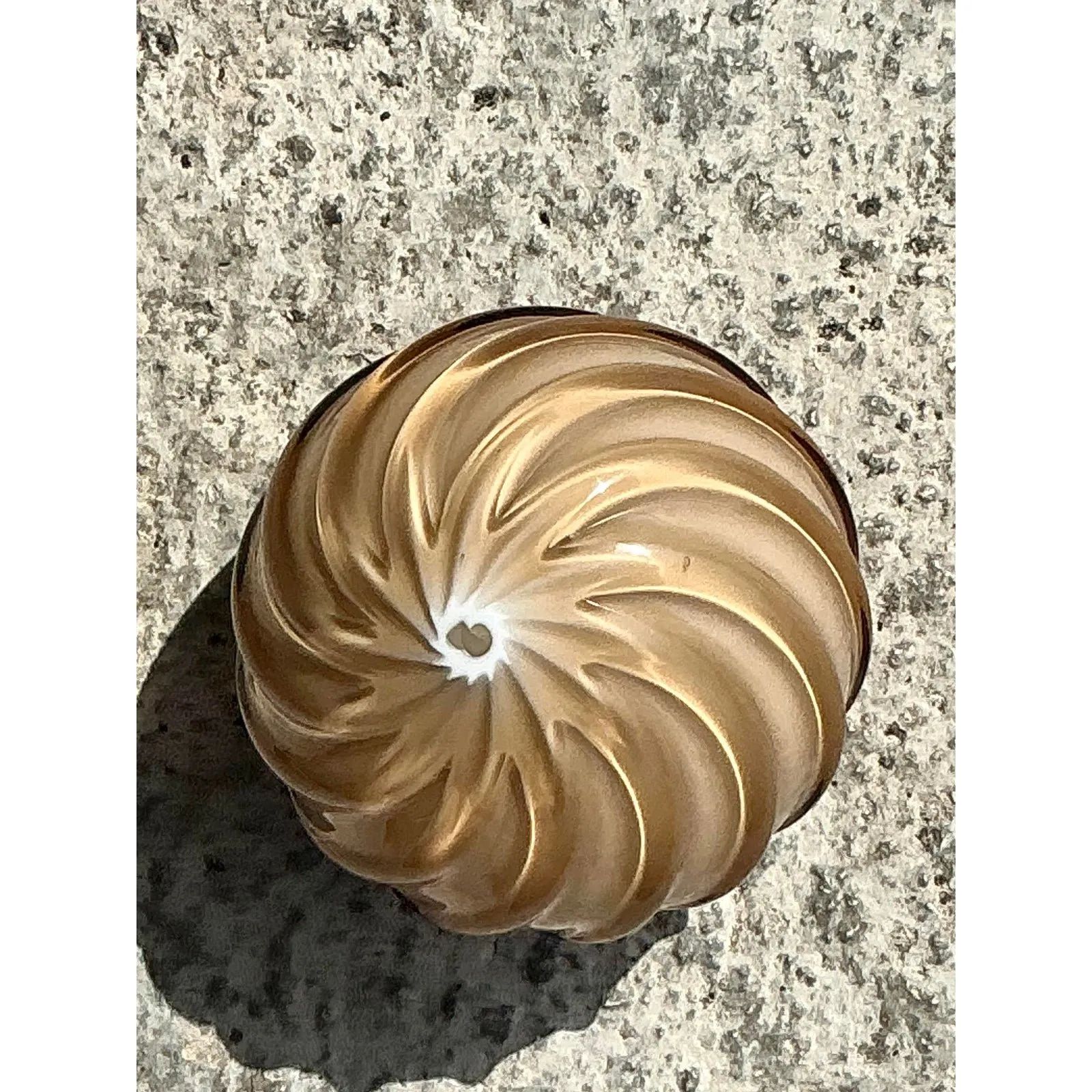 Vintage Regency Blown Glass Swirl Sphere — additional photo 4