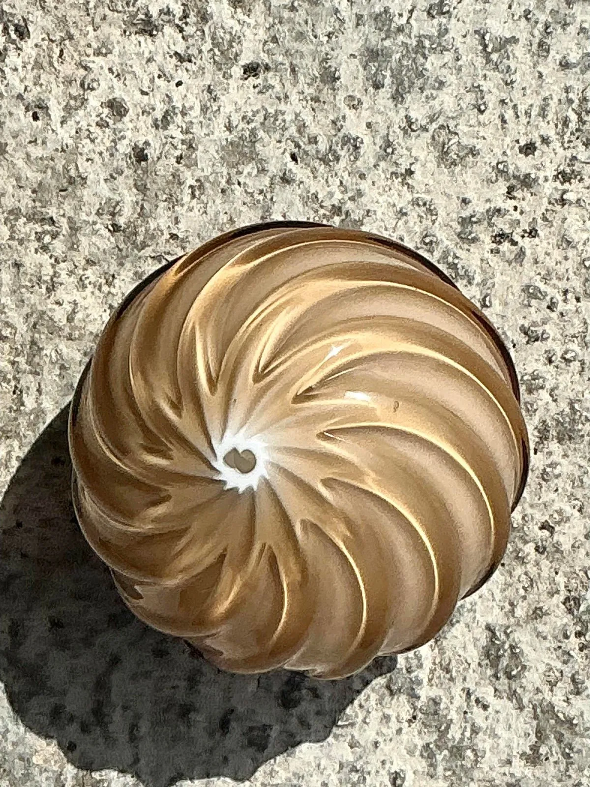 Vintage Regency Blown Glass Swirl Sphere — additional photo 3