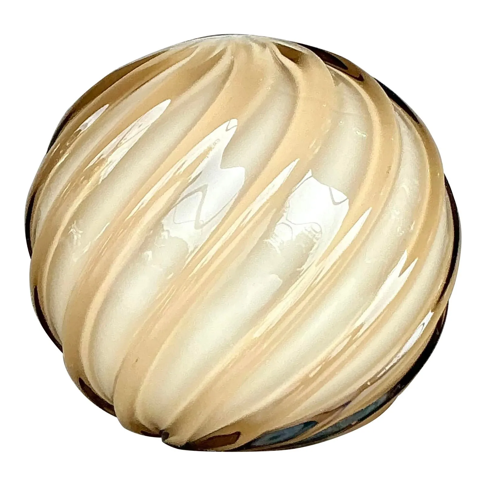 Vintage Regency Blown Glass Swirl Sphere