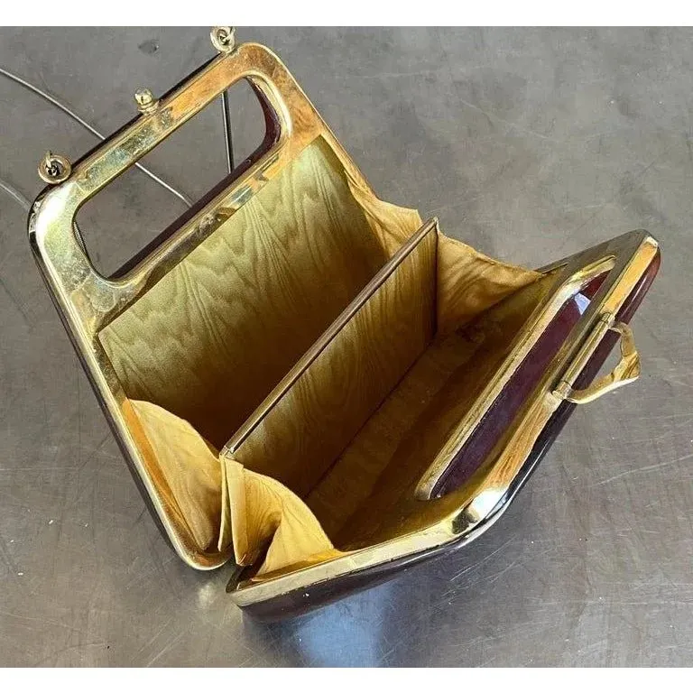 Vintage Retro Lucite Clutch - Back view