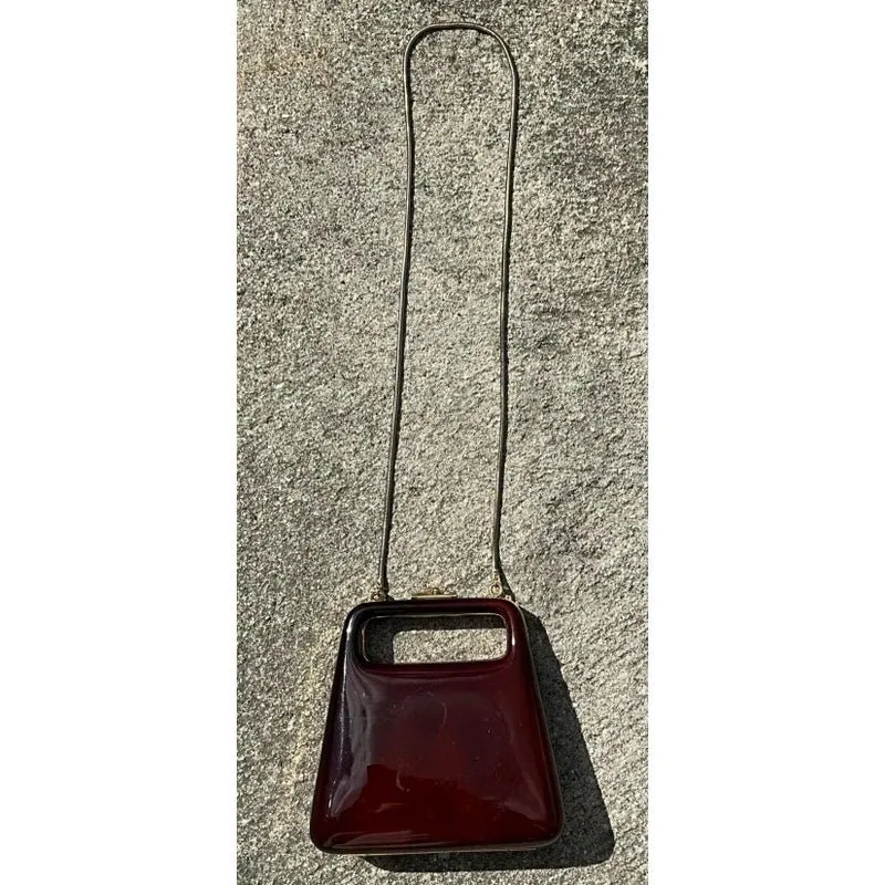 Vintage Retro Lucite Clutch - Top view