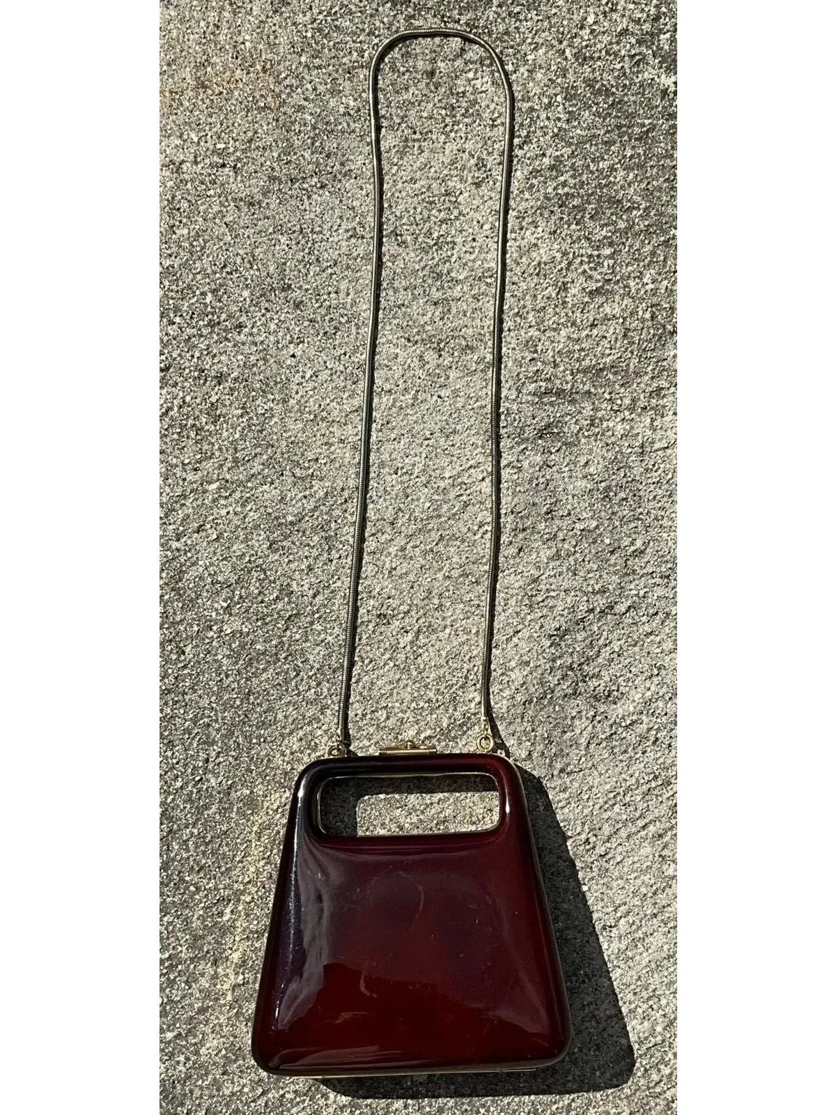 Vintage Retro Lucite Clutch - Interior view