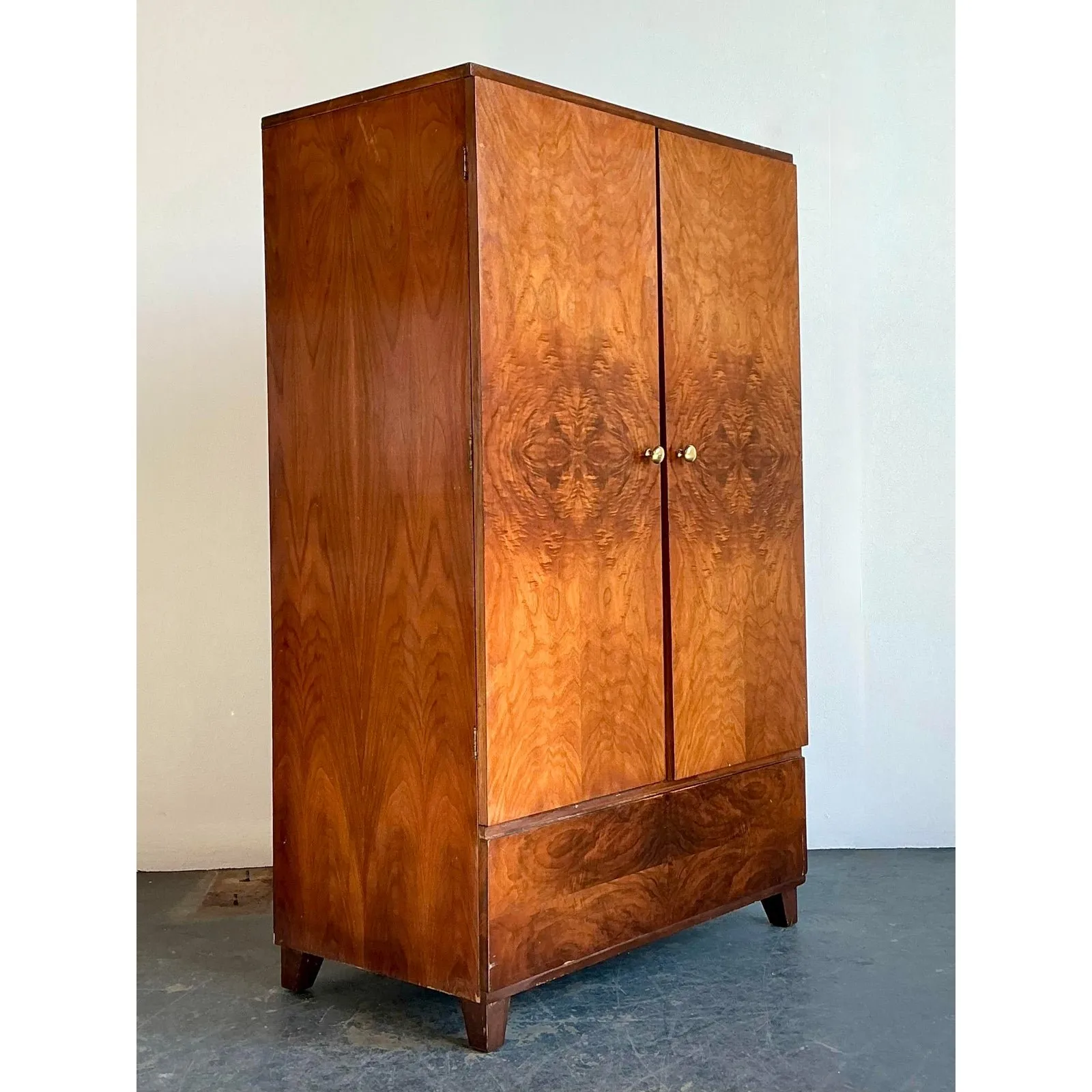 Vintage Burl Wood Armoire — additional photo 1