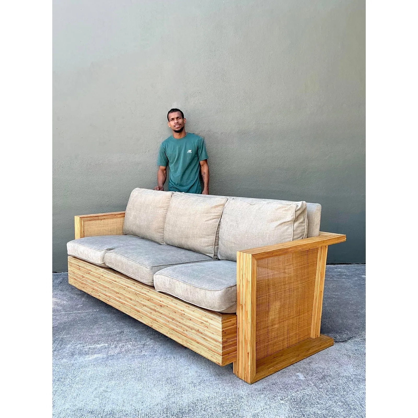 Vintage Lane Pencil Reed and Cane Sofa — additional photo 3
