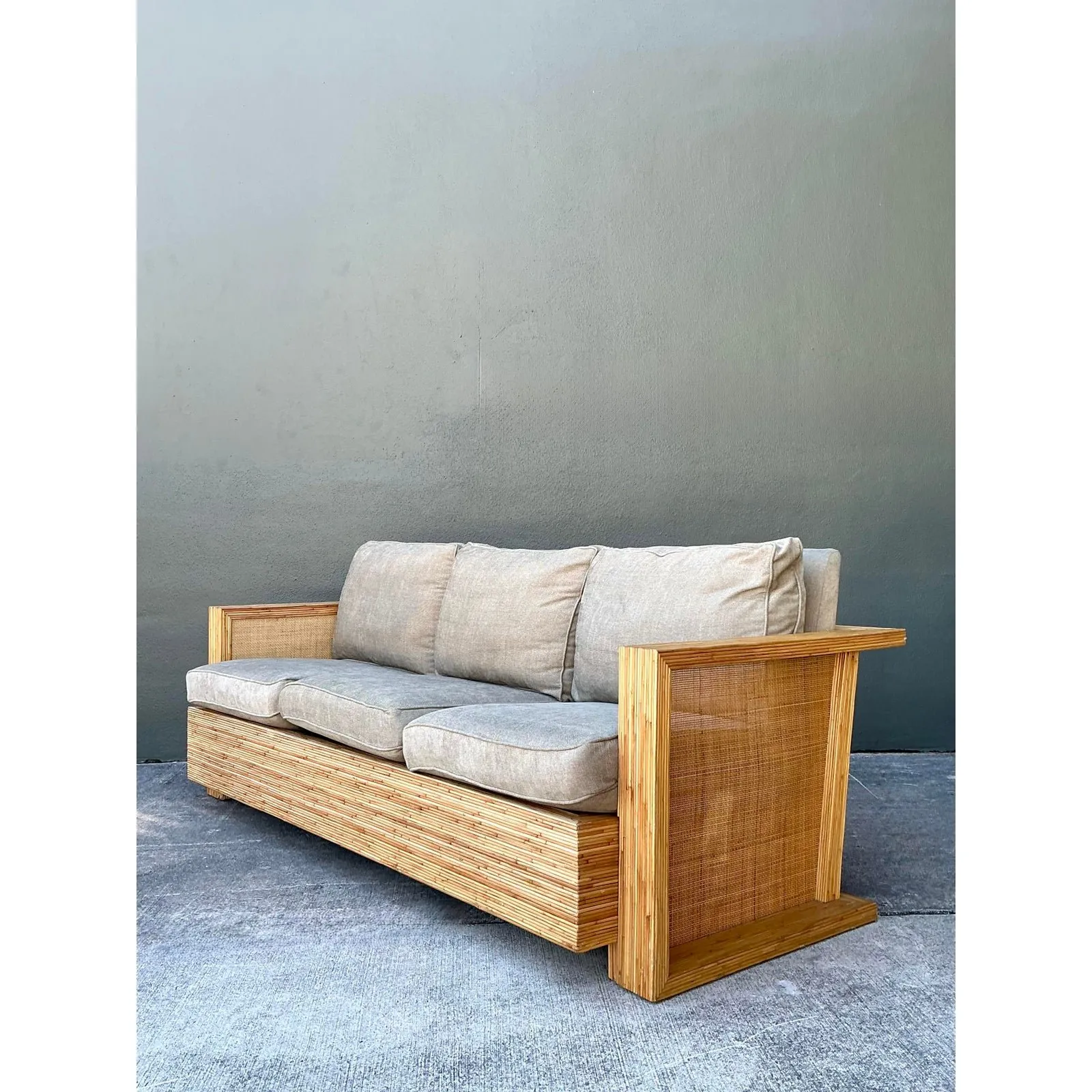 Vintage Lane Pencil Reed and Cane Sofa — additional photo 2