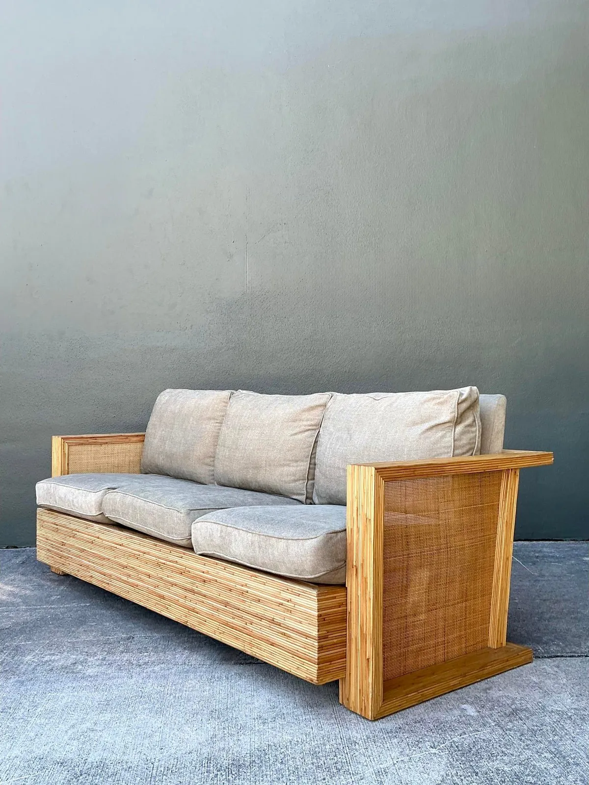 Vintage Lane Pencil Reed and Cane Sofa — additional photo 2