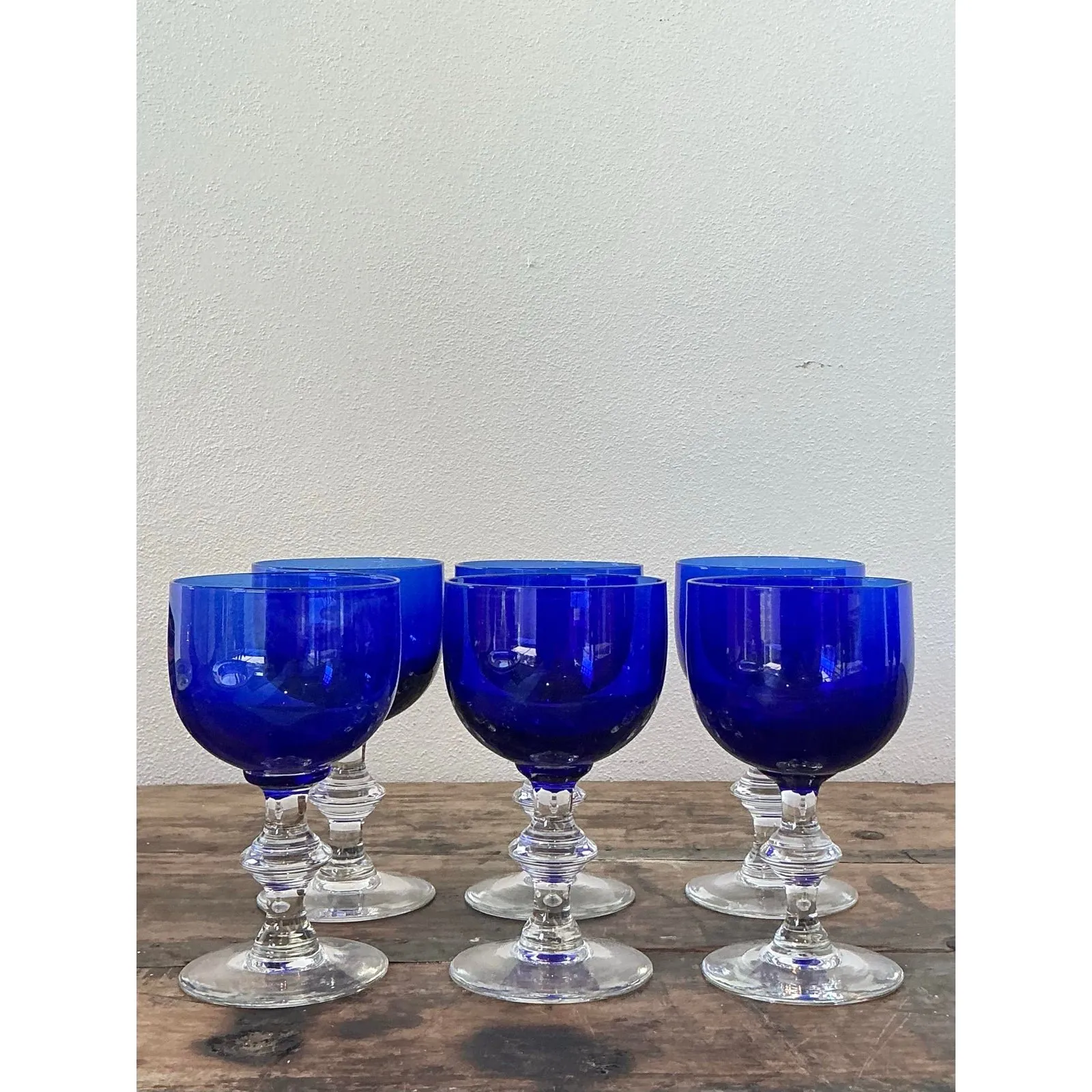 Vintage Cobalt Blue Stemware - Set of 6 — additional photo 2