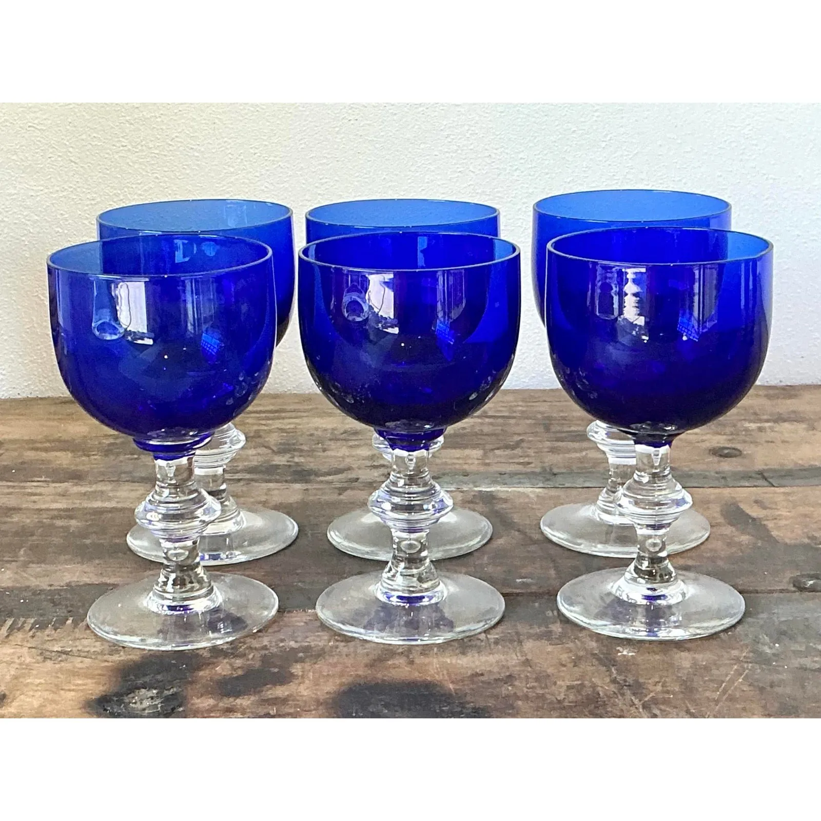 Vintage Cobalt Blue Stemware - Set of 6 — additional photo 4