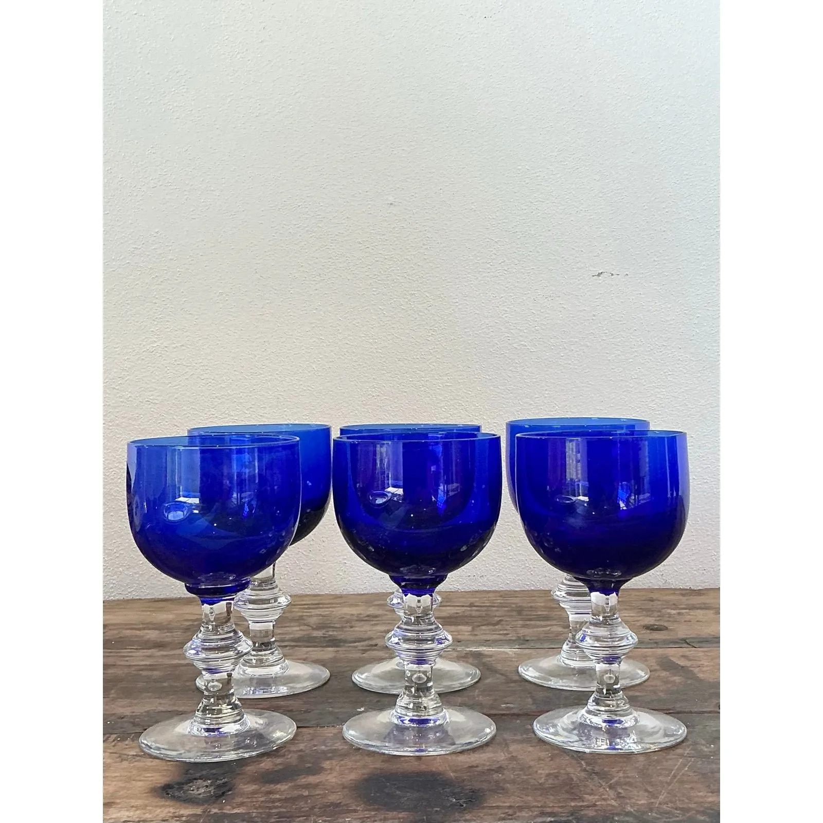 Vintage Cobalt Blue Stemware - Set of 6 — additional photo 5