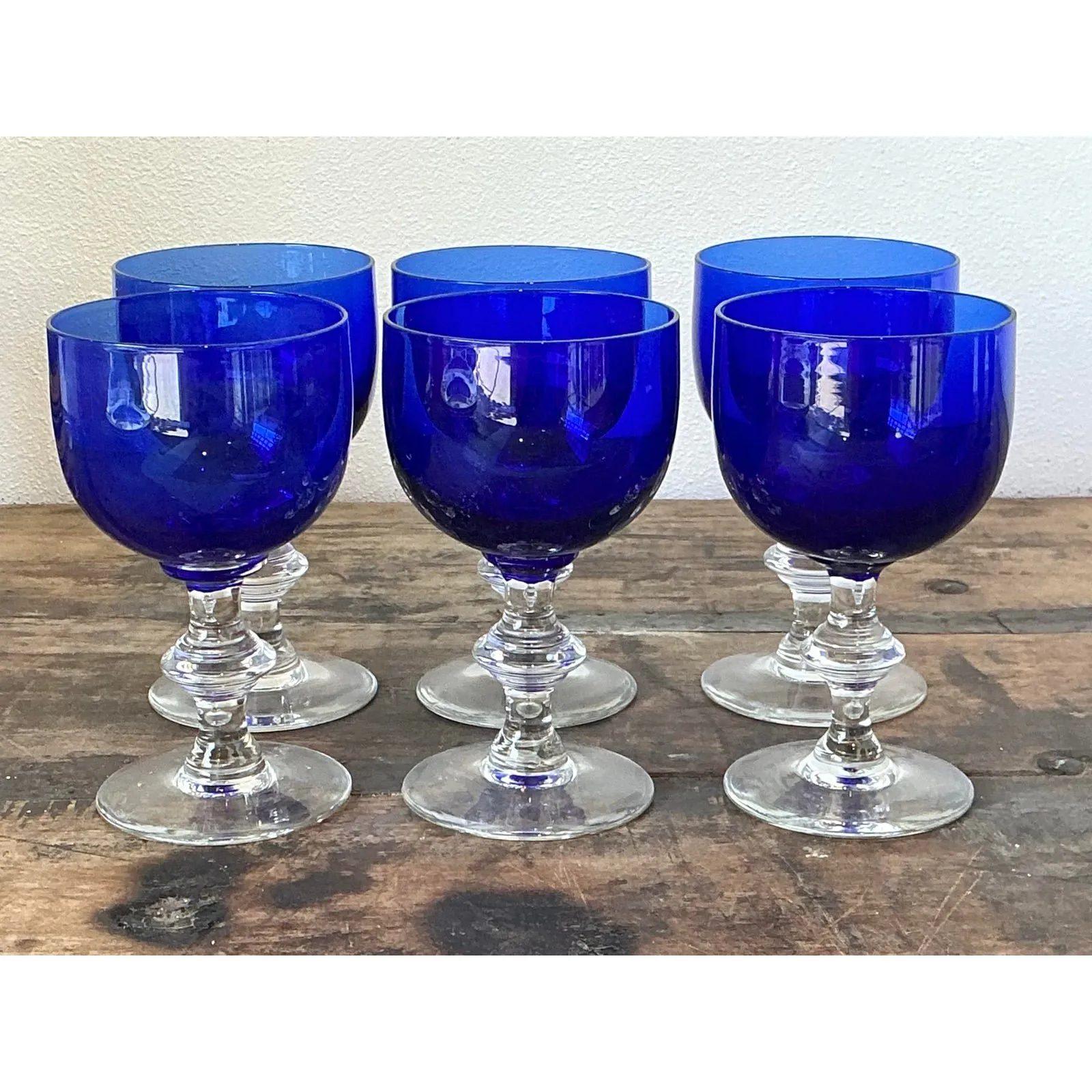 Vintage Cobalt Blue Stemware - Set of 6 — additional photo 6